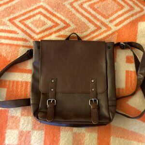 Leather backpack